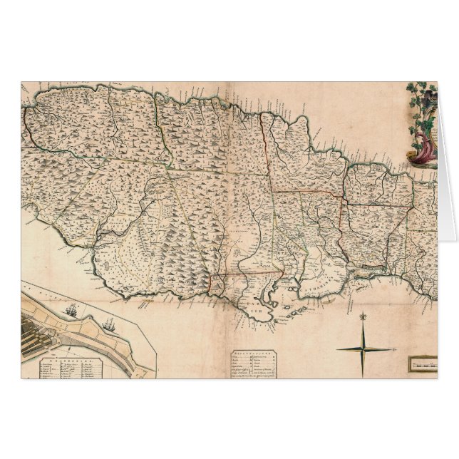 KAART: JAMAICA, 1755 2 (Voorkant Horizontaal)