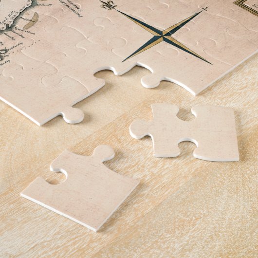 KAART: JAMAICA, 1755 2 LEGPUZZEL (Zijkant)