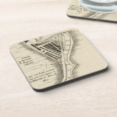 KAART: JAMAICA, 1755 BIER ONDERZETTER (Linkerzijde)