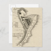 KAART: JAMAICA, 1755 BRIEFKAART (Voorkant / Achterkant)