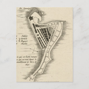 KAART: JAMAICA, 1755 BRIEFKAART