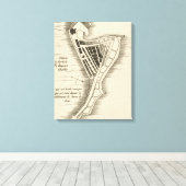 KAART: JAMAICA, 1755 CANVAS AFDRUK (Insitu (Houten vloer))