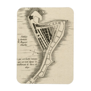 KAART: JAMAICA, 1755 MAGNEET