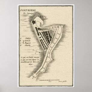 KAART: JAMAICA, 1755 POSTER
