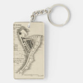 KAART: JAMAICA, 1755 SLEUTELHANGER (achterkant)