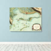 KAART: JAMAICA, 1756 CANVAS AFDRUK (Insitu (Houten vloer))