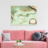 KAART: JAMAICA, 1756 CANVAS AFDRUK (Insitu (Woonkamer))