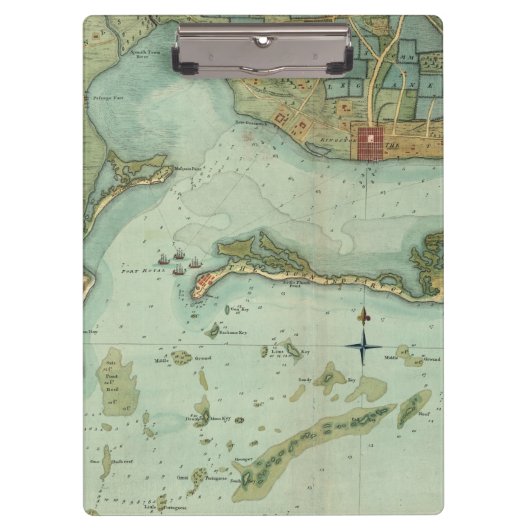KAART: JAMAICA, 1756 KLEMBORD (Voorkant)