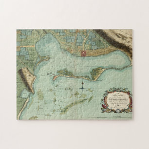 KAART: JAMAICA, 1756 LEGPUZZEL