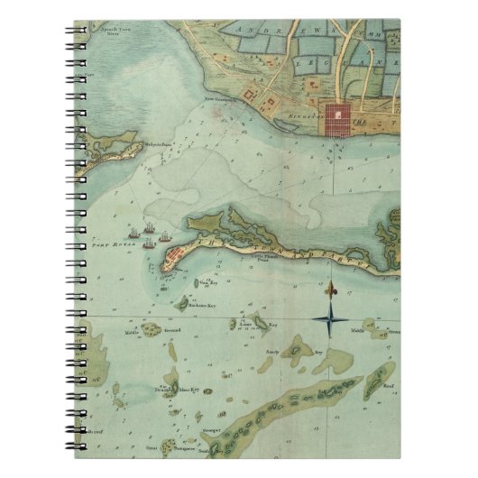 KAART: JAMAICA, 1756 NOTITIEBOEK (Voorkant)