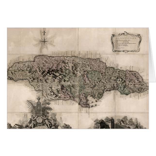 KAART: JAMAICA, 1763 (Voorkant Horizontaal)