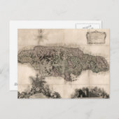 KAART: JAMAÏCA, 1763 BRIEFKAART (Voorkant / Achterkant)