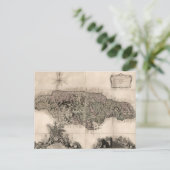 KAART: JAMAÏCA, 1763 BRIEFKAART (Staand voorkant)