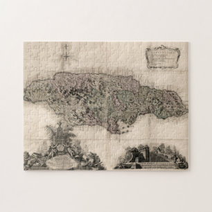 KAART: JAMAICA, 1763 LEGPUZZEL