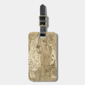 KAART: JAMAICA, 1767 BAGAGELABEL (Voorkant verticaal)