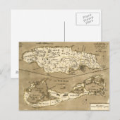 KAART: JAMAICA, 1767 BRIEFKAART (Voorkant / Achterkant)