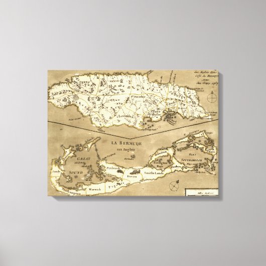 KAART: JAMAICA, 1767 CANVAS AFDRUK (Voorkant)