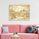 KAART: JAMAICA, 1767 CANVAS AFDRUK (Insitu (Woonkamer))