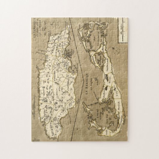 KAART: JAMAICA, 1767 LEGPUZZEL (Verticaal)