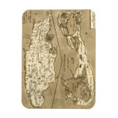 KAART: JAMAICA, 1767 MAGNEET (Verticaal)