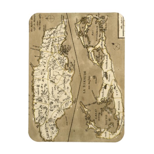 KAART: JAMAICA, 1767 MAGNEET (Verticaal)