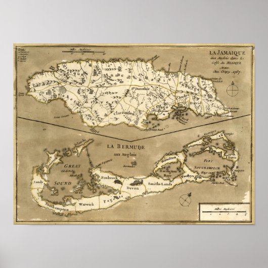 KAART: JAMAICA, 1767 POSTER (Voorkant)