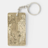 KAART: JAMAICA, 1767 SLEUTELHANGER (achterkant)