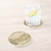 KAART: JAMAICA, 1767 ZANDSTEEN ONDERZETTER (Zijkant)