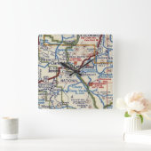  kaart Jerome Arizona Vierkante Klok (Huis)