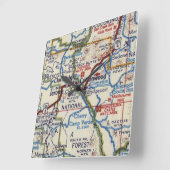  kaart Jerome Arizona Vierkante Klok (Hoek)