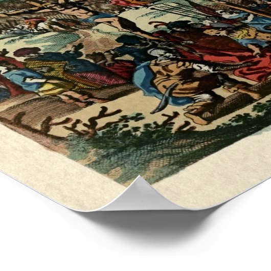 kaart Jeruzalem Poster (Hoek)