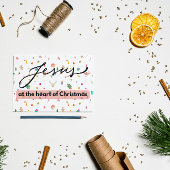 Kaart: Jezus in het hart van de Kerst Notitiekaartje