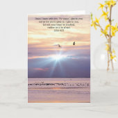 Kaart John 14:27: vreedzame Ocean Sunset Bible (Gele Bloem)