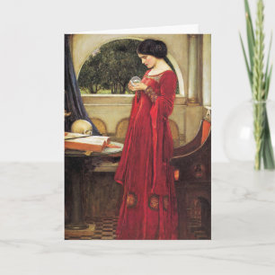 Kaart:  John Waterhouse - de Kristallen bol Feestdagen Kaart