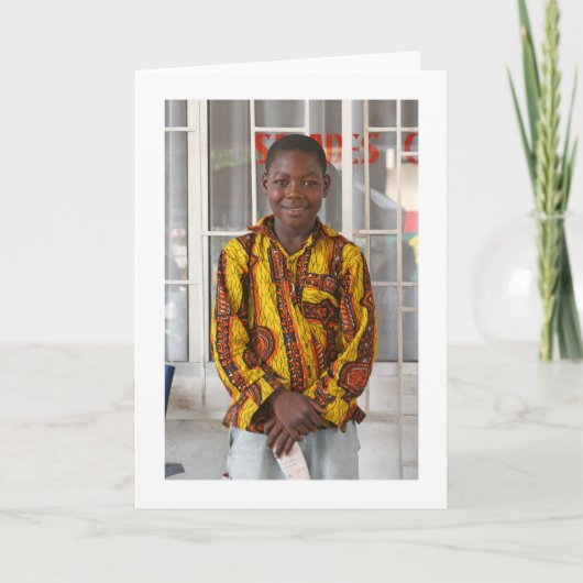 Kaart, "Jongen in Geel, Rood, en een Fascist " Kaart (Voorkant)