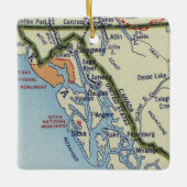 kaart Juneau AK Keramisch Ornament (Voorkant)