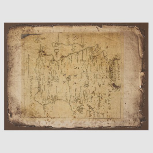  kaart Junk Journal Ephemera ontkoppeling Tissuepapier (Voorkant)