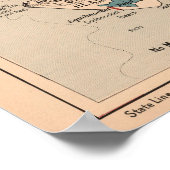  kaart Kaapverdië (1905) Poster (Hoek)