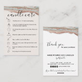 Kaart Kaartenzorginstructies Voeg uw Logo Agate to Visitekaartje (Voorkant / Achterkant)