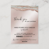 Kaart Kaartenzorginstructies Voeg uw Logo Agate to Visitekaartje (Achterkant)