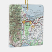  kaart Kahului Hawaii Keramisch Ornament (Rechts)