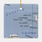 kaart Kanaaleilanden Keramisch Ornament (Achterkant)