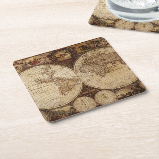  kaart kartonnen onderzetters (Schuin)