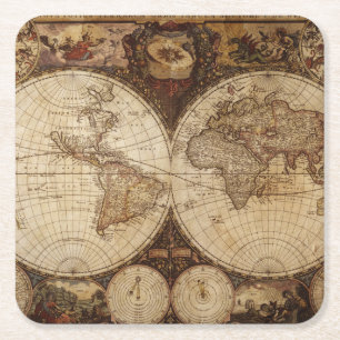 kaart kartonnen onderzetters