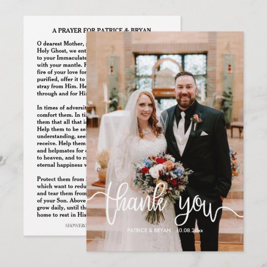 Kaart katholieke bruiloft (Voorkant / Achterkant)