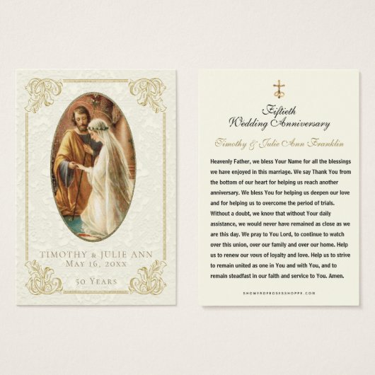 Kaart katholieke weddenschappen Jubileum (Voorkant /achterkant)