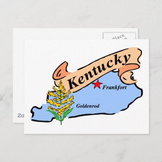 Kaart kentucky (Voorkant / Achterkant)