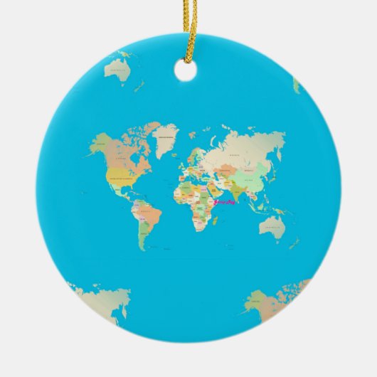 kaart keramisch ornament (Voorkant)