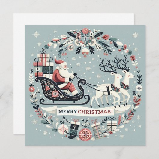 Kaart, Kerst uitnodiging (Voorkant / Achterkant)