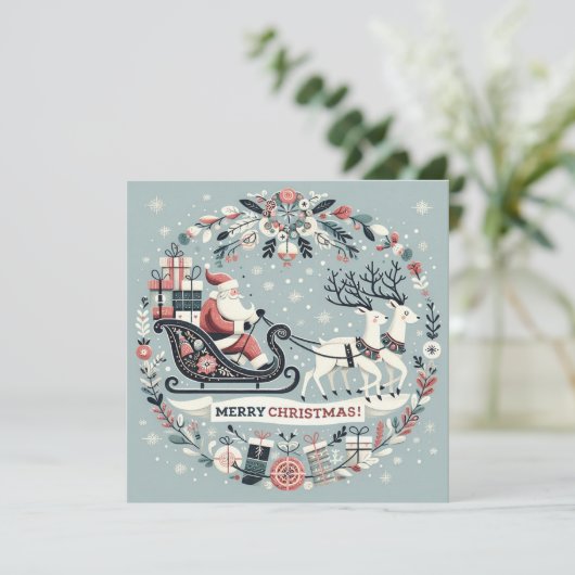 Kaart, Kerst uitnodiging (Staand voorkant)